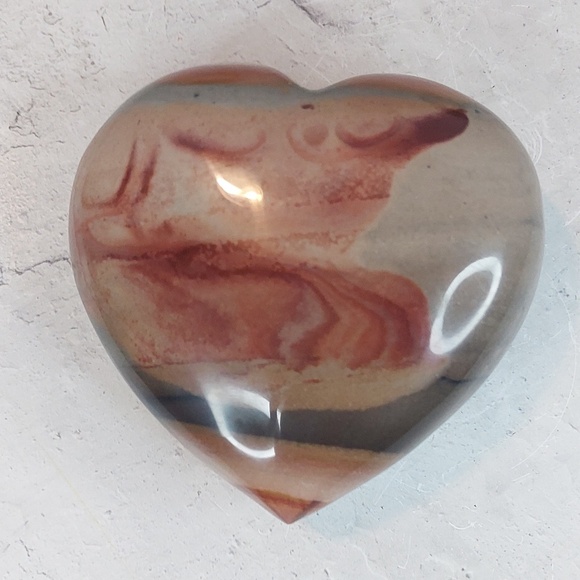 Puffy Polychrome Jasper Heart | Joy • Grounding • Creative Flow - Picture 3 of 5